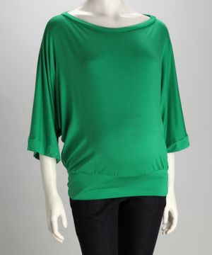 Jesse Maternity Green Maternity Dolman Top.jpg